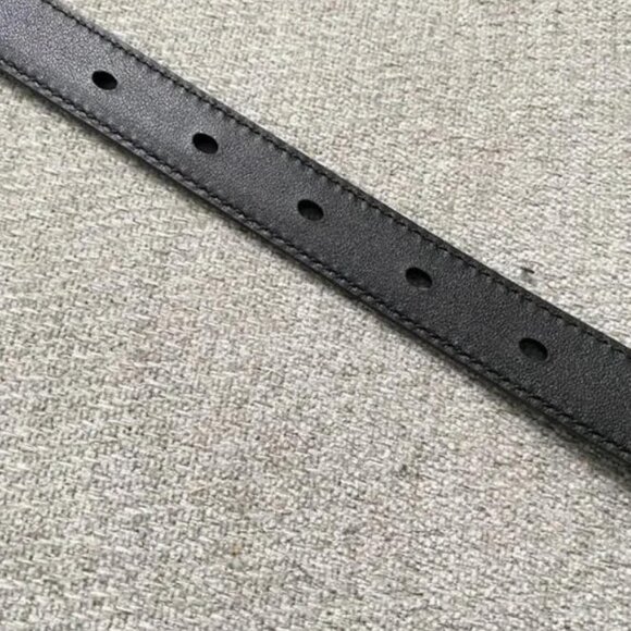 Saint Laurent Black Calfskin Belt · Gold Hardware · 90cm Length - Picture 5 of 5